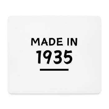 Fabriqué en 1935 - Année de naissance / Anniversaire - Tapis de souris (format paysage) - blanc - Devant