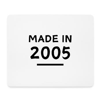 Made in 2005 - Geburtsjahr / Geburtstag - Mousepad (Querformat) - Weiß - Vorne