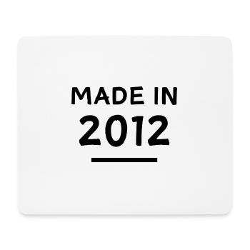 Made in 2012 - Geburtsjahr / Geburtstag - Mousepad (Querformat) - Weiß - Vorne