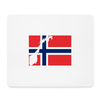 Norges Flagg - Mousepad (Querformat) - Weiß - Vorne