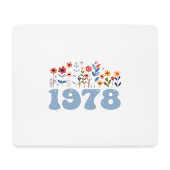 1978 Floral Pattern 1978 Floral Theme Floral 1978 - Mouse Pad (horizontal) - white - Front