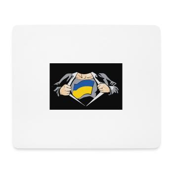 Ukraine-Superhelden-Ukraine-Flagge - Mousepad (Querformat) - Weiß - Vorne
