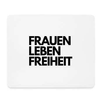 Frauen Leben Freiheit - Mousepad (Querformat) - Weiß - Vorne