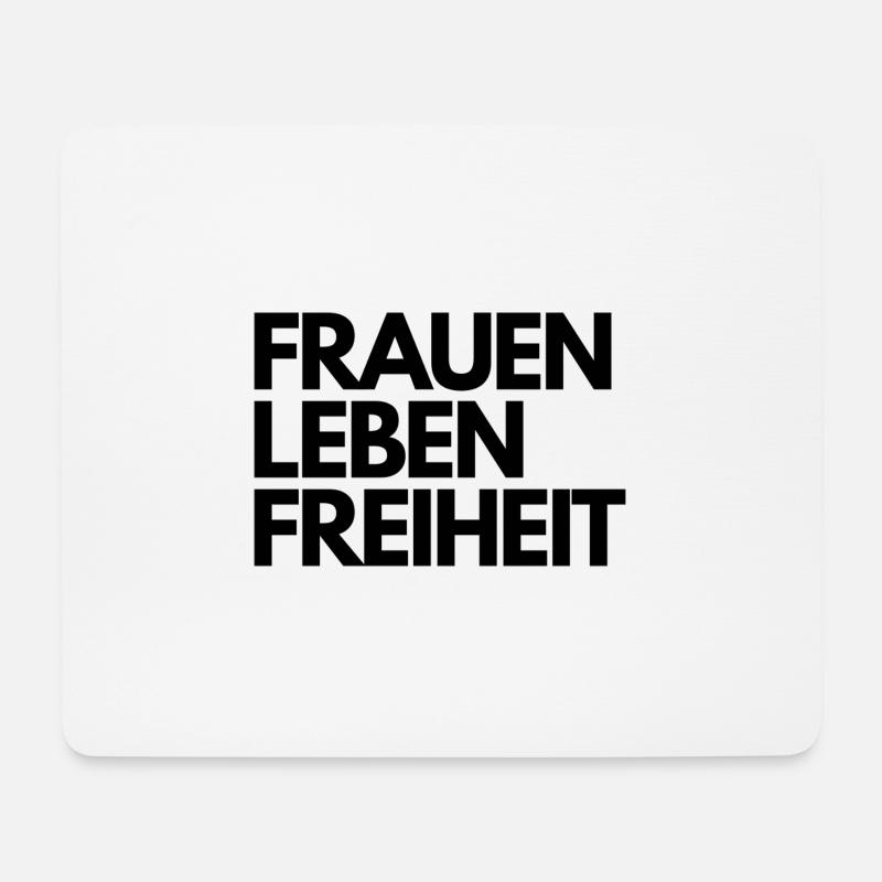 Frauen Leben Freiheit - Mousepad (Querformat) - Weiß
