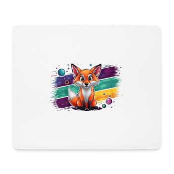 Renard - Illustration - Tapis de souris (format paysage) - blanc - Devant