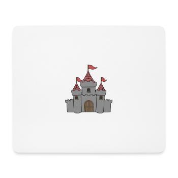 Château - Tapis de souris (format paysage) - blanc - Devant