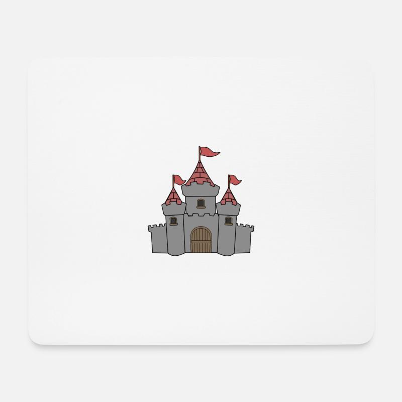 Burg - Mousepad (Querformat) - Weiß