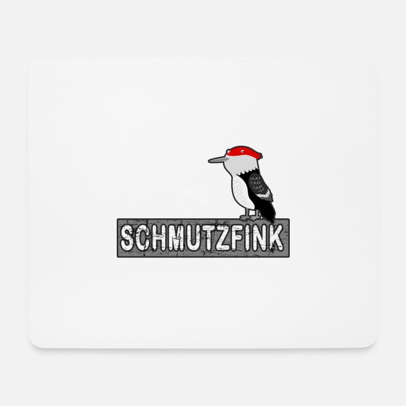 schmutzfink dreckspatz kleiner niedlicher vogel - Mousepad (Querformat) - Weiß