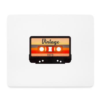 Vintage Kassette 1978 - Mousepad (Querformat) - Weiß - Vorne