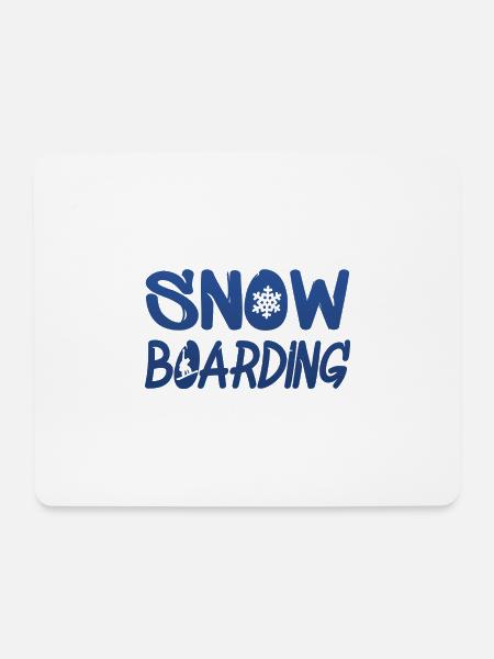 snowboarding - Mousepad (Querformat) - Weiß