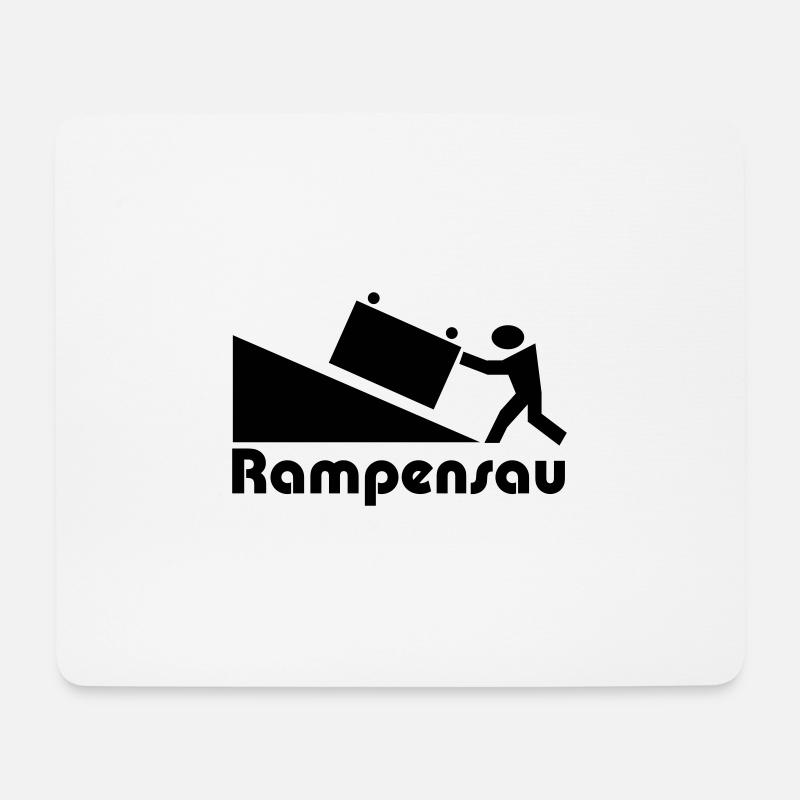 rampensau - Mousepad (Querformat) - Weiß