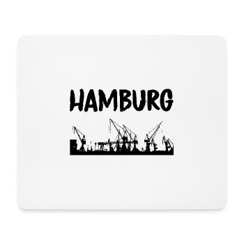 Hambourg - Tapis de souris (format paysage) - blanc - Devant