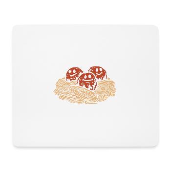 Spaghetti Fleischkloesse - Mousepad (Querformat) - Weiß - Vorne