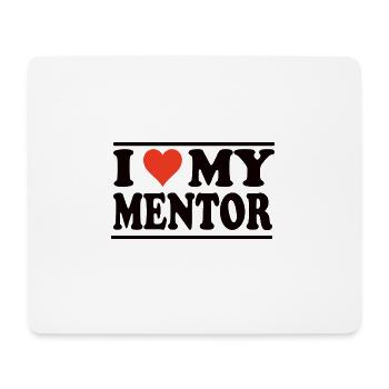 Love My Mentor, design de mentor cool - Tapis de souris (format paysage) - blanc - Devant