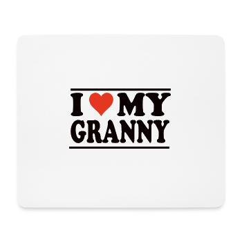 I love my Granny - Großmutter liebe Design - Mousepad (Querformat) - Weiß - Vorne