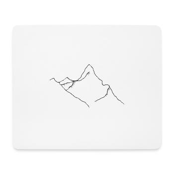 Minimal mountain - Mouse Pad (horizontal) - white - Front