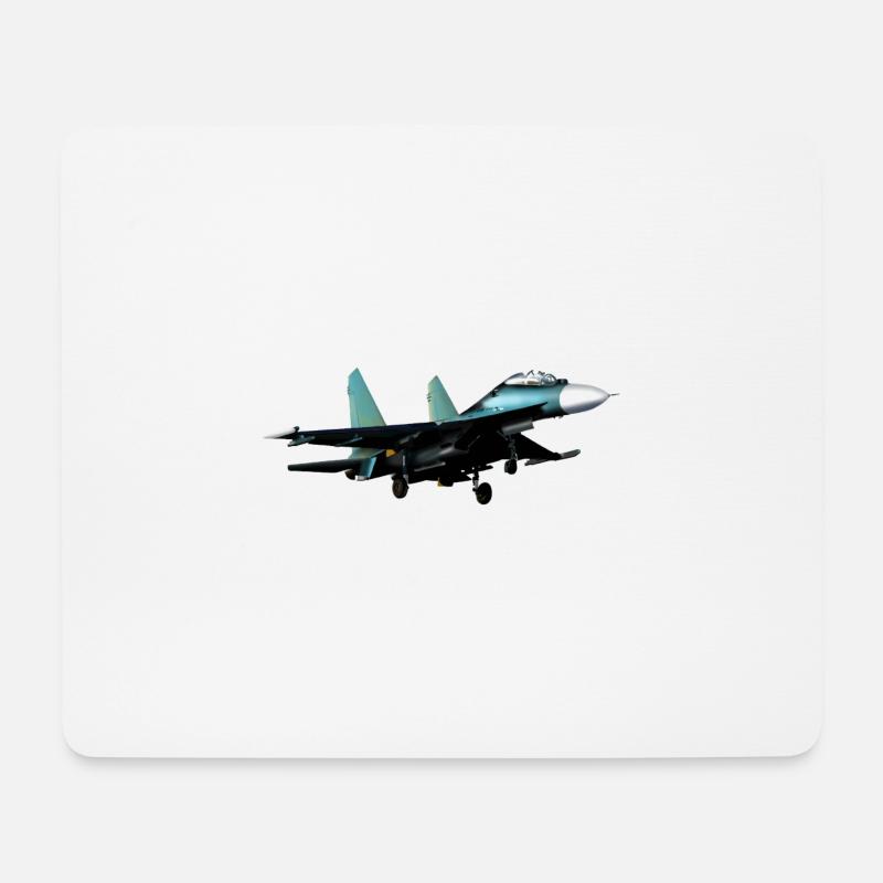 Jet Su-27 - Tapis de souris (format paysage) - blanc