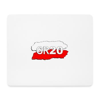 LOGO GR 20 - Tapis de souris (format paysage) - blanc - Devant