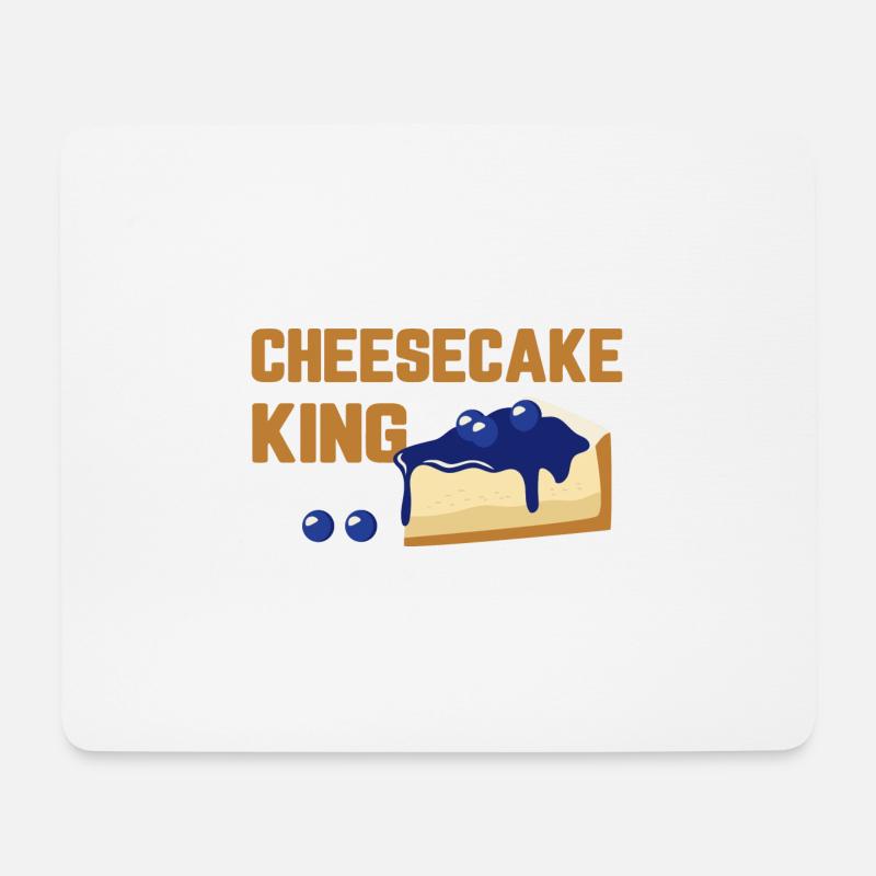 Cheesecake Käsekuchen König - Mousepad (Querformat) - Weiß