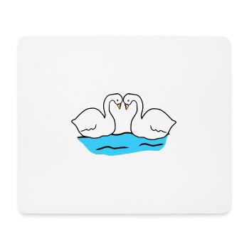 Swan Swans Animal Symbol Animals Love Couple - Mouse Pad (horizontal) - white - Front