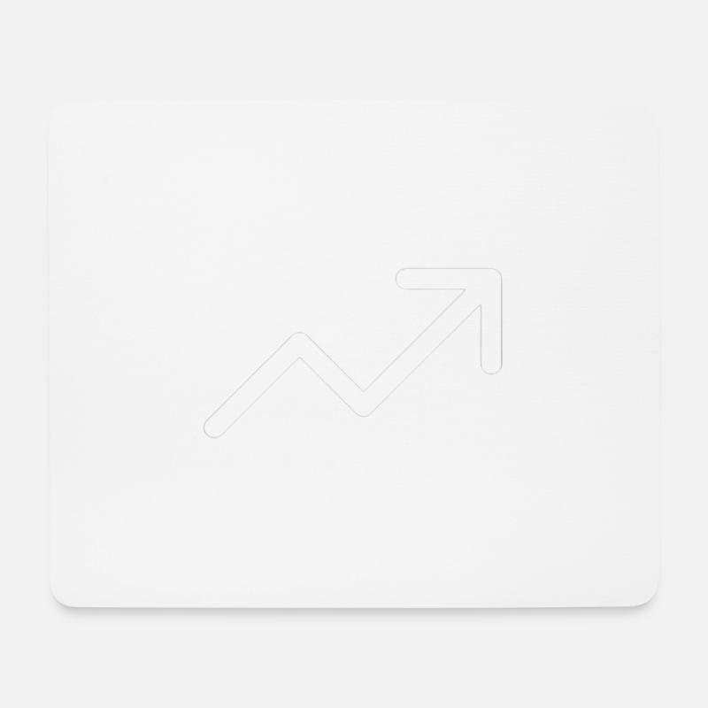 Stonks | Pfeil nach oben - Mousepad (Querformat) - Weiß