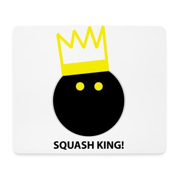 Squash King - Tapis de souris (format paysage) - blanc - Devant