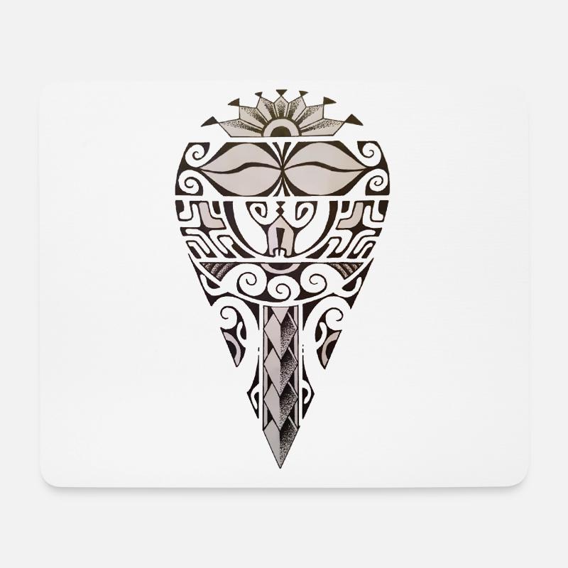 Tatoo Design "ElFa" - Mousepad (Querformat) - Weiß