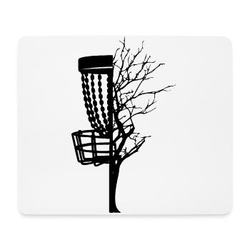 Disc Golf Basket Par Gift Midrange Frisbee Hole - Mouse Pad (horizontal) - white - Front
