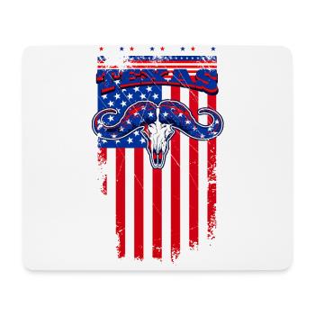 A Beautiful Texas Longhorns with US Flag Design - Mouse Pad (horizontal) - white - Front