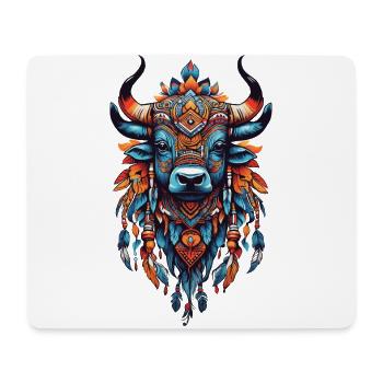Vache spirituelle Mysticisme indien & méditation - Tapis de souris (format paysage) - blanc - Devant