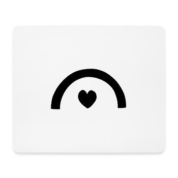 herz bogen form symbol formen - Mousepad (Querformat) - Weiß - Vorne