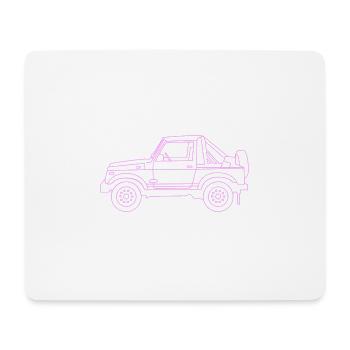 4x4 Pink - Mouse Pad (horizontal) - white - Front