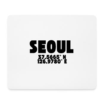 Seoul - Design mit Koordinaten - Mousepad (Querformat) - Weiß - Vorne