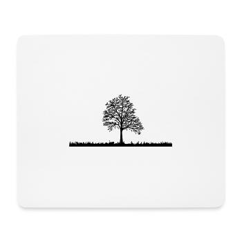 arbre - Tapis de souris (format paysage) - blanc - Devant