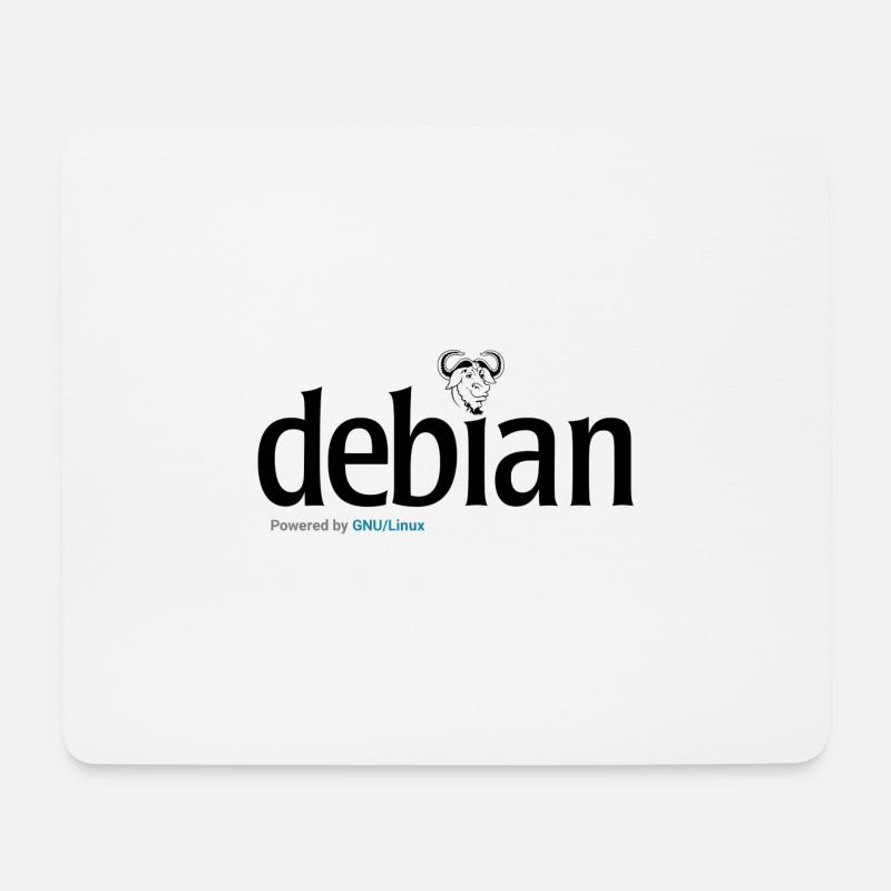 Debian Shirt - Mousepad (Querformat) - Weiß