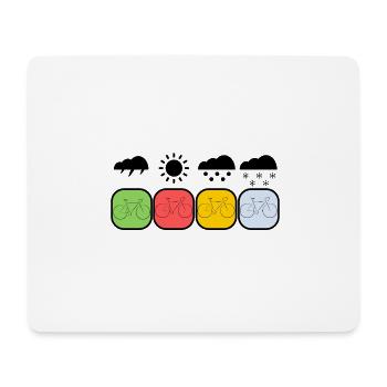 Vélo météo - Tapis de souris (format paysage) - blanc - Devant