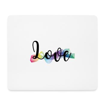 Love bunt - Mousepad (Querformat) - Weiß - Vorne