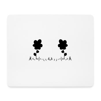 Blumen zwei Natur Blume - Mousepad (Querformat) - Weiß - Vorne