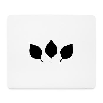 plantes nature trois feuilles feuille vert - Tapis de souris (format paysage) - blanc - Devant