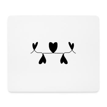 Herzen Linie Liebe Herz - Mousepad (Querformat) - Weiß - Vorne