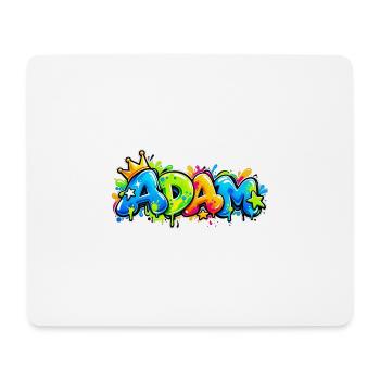 Nennen Sie Adam Graffiti Fluo: das Geschenk, das umhaut! - Mousepad (Querformat) - Weiß - Vorne