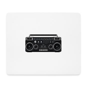 80s Boombox - Mousepad (Querformat) - Weiß - Vorne