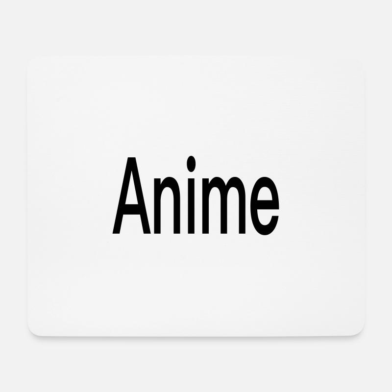"Anime" Schriftzug logo - Mousepad (Querformat) - Weiß