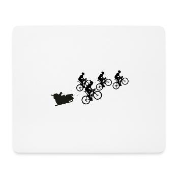 Santa Claus with bicycles - Mouse Pad (horizontal) - white - Front