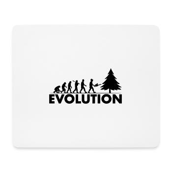 Kettensäge Evolution Schwarz - Mousepad (Querformat) - Weiß - Vorne