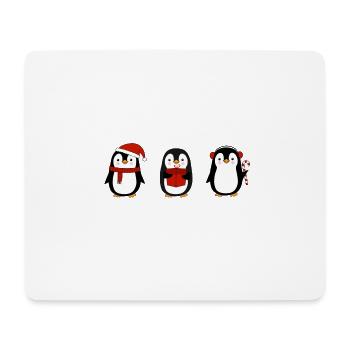 Noël doux penguins équipe cadeau - Tapis de souris (format paysage) - blanc - Devant