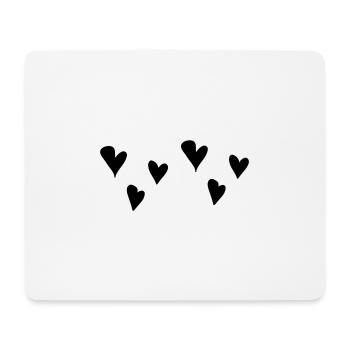 Muster Herzen Herz symbol Liebe - Mousepad (Querformat) - Weiß - Vorne