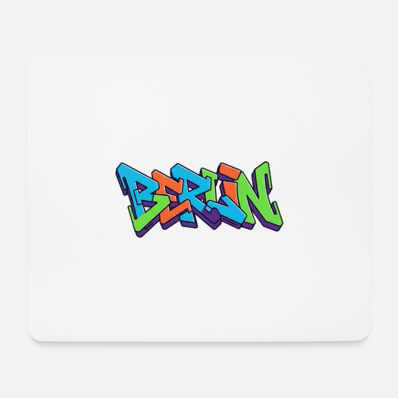 Berlin Streets Graffiti Colour Explosion - Mouse Pad (horizontal) - white