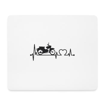 Simson Star heartbeat black - Mouse Pad (horizontal) - white - Front
