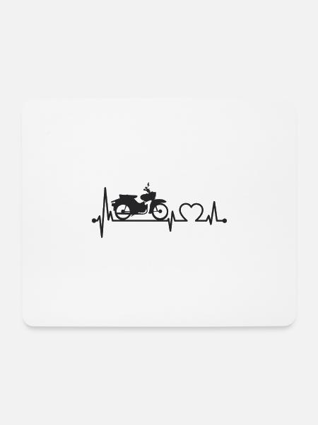 Simson Star Herzschlag schwarz - Mousepad (Querformat) - Weiß